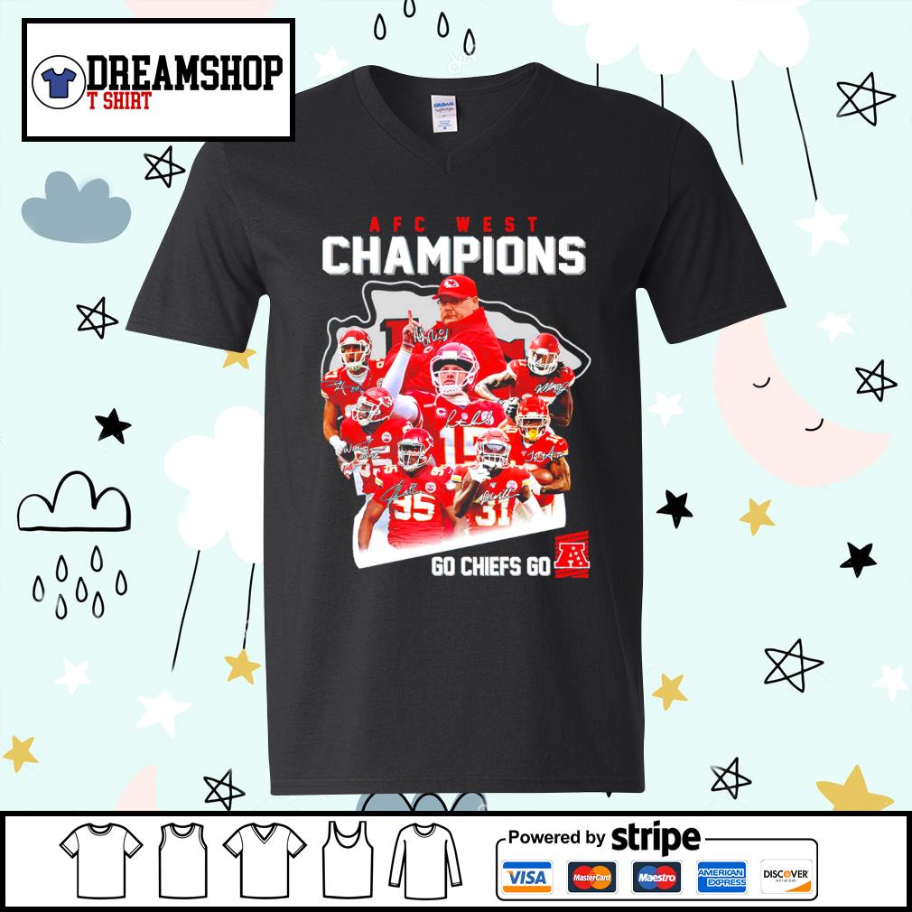 Kansas City Chiefs AFC West Champions Go Chiefs Go Signatures Shirt,  hoodie, sweater, long sleeve and tank top